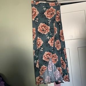 Floral maxi skirt